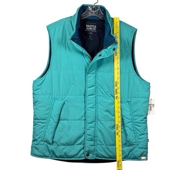NWT Men's Nautica Puffer Vest, Teal Blue, Size XL - Picture 4 of 9